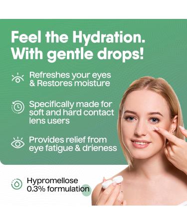 Ocufresh Contact Lens Soothing & Lubricating Eye Drops | Advanced Formula for Comfortable and Clear Vision | Restores Eye Moisture | Preservative Free Eye Drops 10ml - Buy Online on GoSupps.com