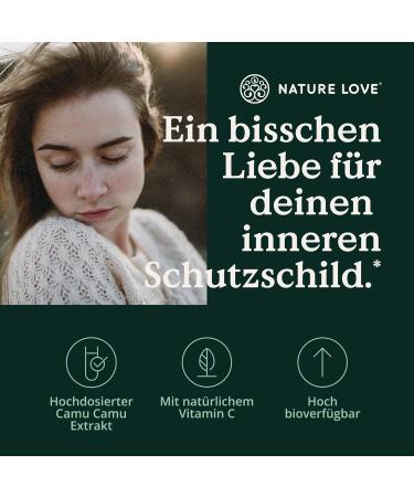 Nature Love Camu Camu Extract Capsules - Natural Vitamin C - 120 Vegan Capsules 640mg - Lab-Tested Additive-Free - 4-Month Supply - Made in Germany - Buy Online on GoSupps.com