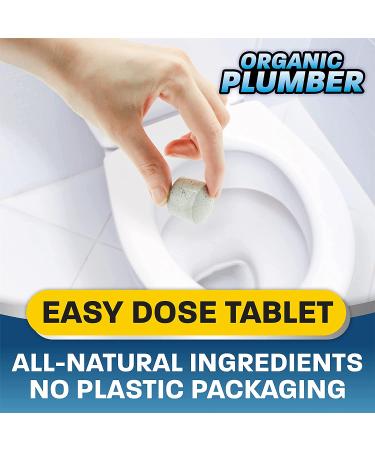 Organic Plumber Septic Tank Treatment Tablets - 1 Year Supply | Beneficial Bacteria & Enzyme Cleaner | 12 Flushable Tablets - Buy Online on GoSupps.com