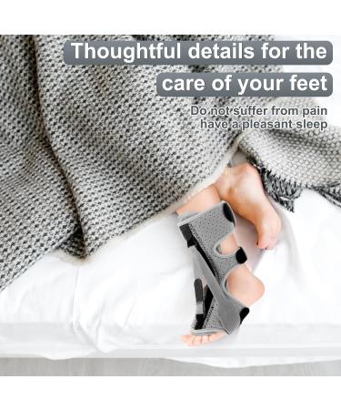 Cheerlink Adjustable Plantar Fasciitis Night Brace | Breathable Foot Relief for Plantar Fasciitis & Achilles Tendonitis - Gray - Buy Online on GoSupps.com
