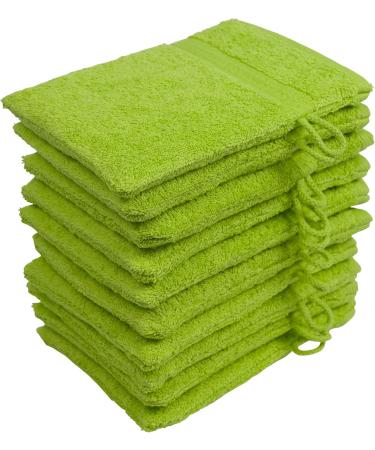 Buy 10 Set Apple Green Washing Gloves & Washcloths | 100% Cotton Frottier | Oeko-Tex Standard 100 | Premium Quality 500 g/m  - Buy Online on GoSupps.com