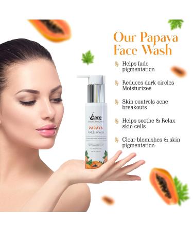 Buy Natural Papaya Face Wash with Licorice & Turmeric for Women - 100ml | Revitalize & Brighten Skin | International Shipping - Buy Online on GoSupps.com