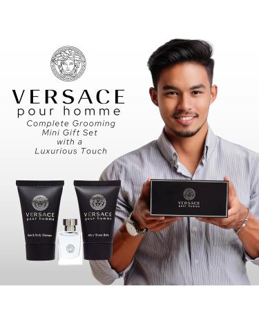 Versace Pour Homme for Men 3 Piece Mini Gift Set - Buy Online on GoSupps.com