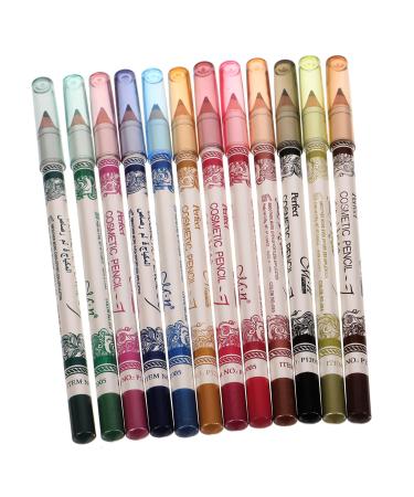 FRCOLOR 12 pcs Lip Colorful Makeup Liner Eyebrow Long Waterproof Pencil Cosmetic Lasting Eyeliner