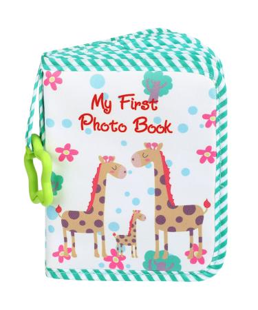 Baby Photo Album Green Giraffe Soft Cloth First Year Baby Photo Book My First Photo Book for Family Newborns Shower Party Favors - Buy Online on GoSupps.com