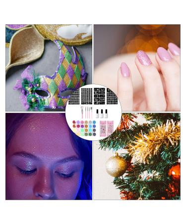 Glitter Tattoo Kit for Kids - 24 Colors, 187 Stencils, 5 Brushes - DIY Arts for Parties & Festivals - Buy Online on GoSupps.com