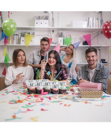 SYKYCTCY 50 Pack Edible 100 Dollar Bill Image Cake Toppers Wafer Paper Fake Money Cake Picks Baby Shower Dollar Birthday Anniversary Cake Decorations Party Supplies Color-01 - Buy Online on GoSupps.com