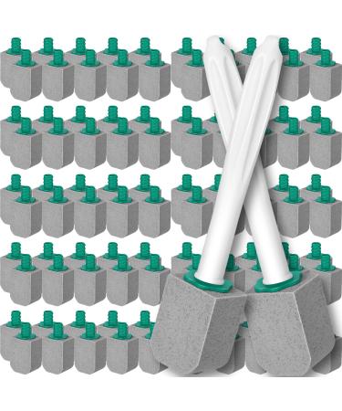100 Pcs Toilet Pumice Stone with 10 Long Handle Pumice Stone for Cleaning Replaceable Pumice Stone Toilet Bowl Cleaner Toilet Brush Wand Refills Toilet Stone Cleaning Block for Pool Kitchen