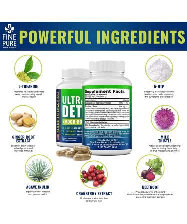 Detox Herbal Supplement for Liver & Urinary Tract Cleanse - Made in USA - 42 Capsules - Buy Online on GoSupps.com