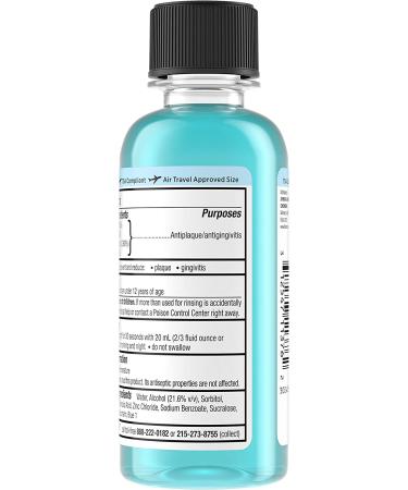Listerine Gum Therapy Anti-Plaque & Gingivitis Travel Mouthwash 95mL - Glacier Mint - Buy Online on GoSupps.com