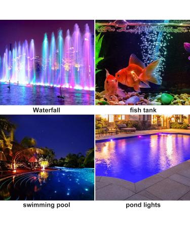 Coreslux Solar Pond Lighting - Adjustable RGB Underwater Spotlights IP68 Waterproof 2-Pack | Outdoor Garden Landscape Lighting - Buy Online on GoSupps.com