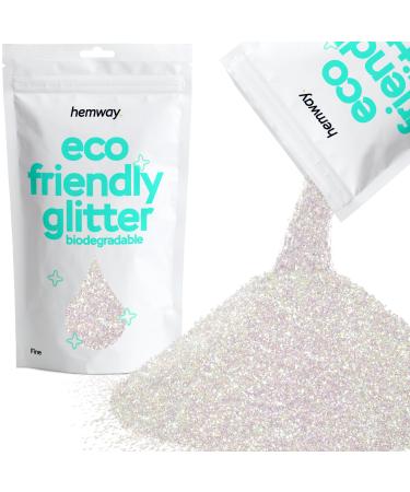Hemway Biodegradable Eco Body Glitter - Cosmetic Safe - 100g Fine 1/64 - Mother of Pearl