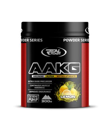 Real Pharm AAKG 300 g - L-arginine alpha-ketoglutarate - extreme pump (Lemon)