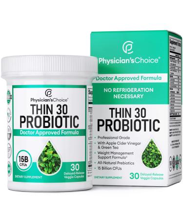 Physician's Choice Thin 30 Probiotic 15 Billion CFUs 30 Veggie Capsules