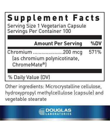 Douglas Laboratories Chromium 200 mcg | Supports Healthy Metabolism | 100 Capsules - Buy Online on GoSupps.com