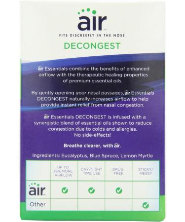 Air Decongest Advanced Nasal Breathing Aid - 12 Count Pack - Fast Relief for Congestion - Buy Online on GoSupps.com