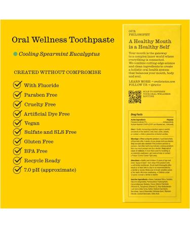 Twice Vegan Sensitive Teeth & Whitening Toothpaste - SLS Free, Fluoride, Cavity Protection - Cooling Spearmint Eucalyptus (2-Pack) - 3.4 oz - Buy Online on GoSupps.com