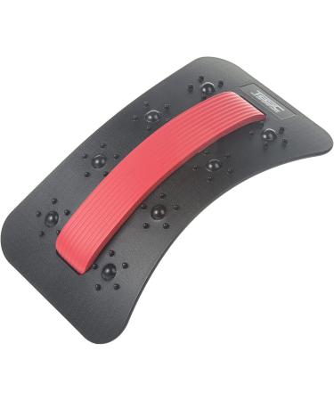 Back Cracking Device Stretcher for Lower Back Pain Relief with Spiky Massage Ball - Red - Buy Online on GoSupps.com
