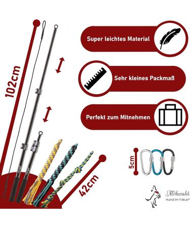 M hwald Dog in Focus Professional Dog Bait Rod - Perfect for Large & Small Dogs | Includes 3 Ropes 3 Carabiners & eBook - Shop Now! - Buy Online on GoSupps.com