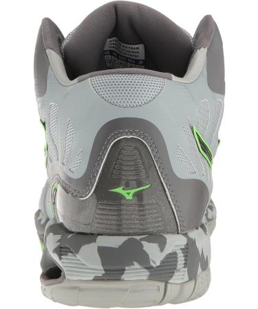 Mizuno Men's Wave Tornado X Mid Volleyball Shoes - Grey/Green Gecko | Size 15 D US - Buy Online on GoSupps.com