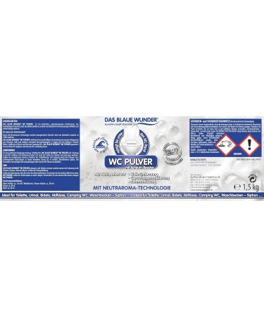Blue Miracle Toilet Powder - Foam Booster & Active Pearls for Urine Stone & Lime - Fresh Ocean Fragrance (1.5 kg) - Buy Online on GoSupps.com