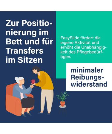 DHG Easyslide Sliding Mat - Slip Mat for Bedridden Patients | Manual Transfer Aid 100x70 cm | Ideal for Bed Shower & Lounger Transfers - Buy Online on GoSupps.com