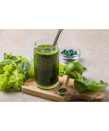 Earth's Basket Organic Super Greens Powder 100g - Spirulina, Chlorella, Wheatgrass & Barley Grass Blend - Rich in Vitamin A, B12 & Iron - Buy Online on GoSupps.com