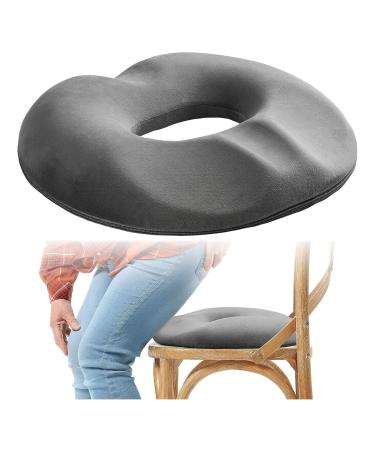 Butt Pillow for Tailbone Bed Sore Cushions for Butt Premium Memory Foam Washable Office Seat Cushion for Tailbone Pain Back Pain Relief Gray