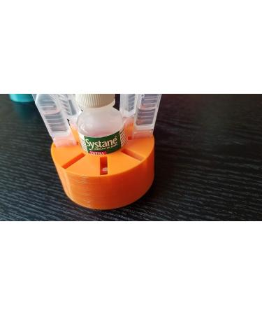 Eye Drops Holder for Vials and Bottles - Znet3D (Orange) - Holds 8 Vials and 1 Bottle - Buy Online on GoSupps.com