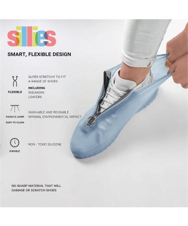 Waterproof Silicone Shoe Covers with Zipper - Non-Slip & Reusable for Rain, Snow, Mud - Includes Matching Pouch - Skyline Large - Buy Online on GoSupps.com