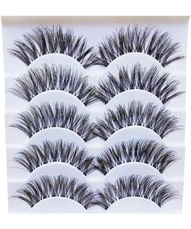 Holangela 5 Pairs of Reusable Self-Adhesive Faux Eyelashes - Natural Look Thick Fast & Black for Stunning Makeup - Buy Online on GoSupps.com