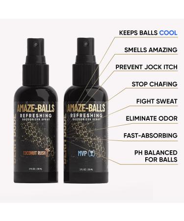 Shop Derm Dude Double Sacksational Bundle - Natural Ball Deodorant Spray for Men | Aluminum-Free Odor Neutralizer Refreshing 2 Pack (MVP & Coconut Rush - Buy Online on GoSupps.com