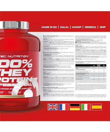 Scitec Nutrition 100% Whey Protein Professional - Gluten-Free Palm Oil-Free with Amino Acids & Digestive Enzymes - 2.35 kg White Chocolate - Buy Online on GoSupps.com