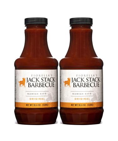 Jack Stack Barbecue Original Sauce - Kansas City BBQ Sauce - Smoked KC BBQ Sauce (2 Pack, 18oz Bottles)