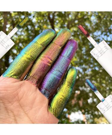 Multichrome Duochrome Liquid Eyeshadow - Chameleon Sparkle & Waterproof Metallic Glitter - High Pigmented & Longlasting Formula for Colorful & Bright Eye Looks - Buy Online on GoSupps.com