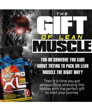 Nitro XL | Nitric Oxide Bodybuilding Supplement â with L-Arginine | Build Muscle Mass â Get Ripped â Boost Performance â Increase Endurance & Stamina â Intensify Your Workout | 120 caps - Buy Online on GoSupps.com
