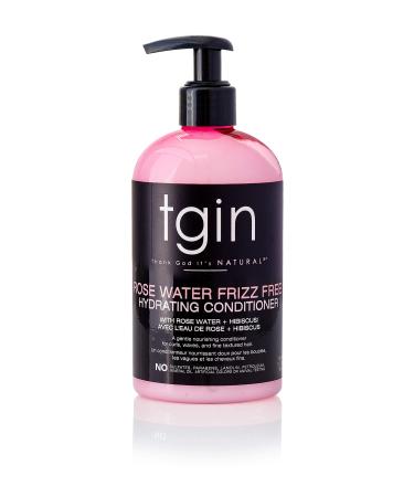 tgin Rose Water Frizz-Free Hydrating Conditioner for Curls - Waves - Great for low porosity hair - Fine hair 13oz - Buy Online on GoSupps.com
