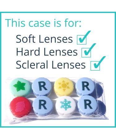 Buy OptoOrg Eco-Friendly Seasonal Contact Lens Cases (4 Pack) - Colorful & Cute Holders for Travel & Daily Use - Buy Online on GoSupps.com