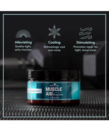 Buy Plant Therapy Muscle Aid Body Cream 4 oz - Soothes Muscles Refreshing Minty Formula Clean Ingredients - International Shipping Available - Buy Online on GoSupps.com