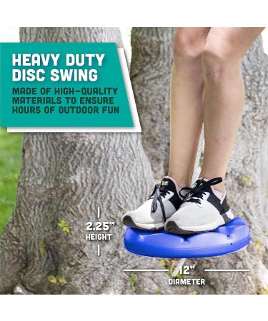 Squirrel Products Heavy Duty Blue Disc Tree Swing with Rope for Outdoor Play - Buy Online on GoSupps.com