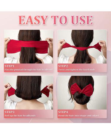 3-Piece Black Hair Bun Maker Set - Flexible Donut Twister Clips for Fashionable French Hairstyles - Hair Accessories for Women & Girls - Buy Online on GoSupps.com