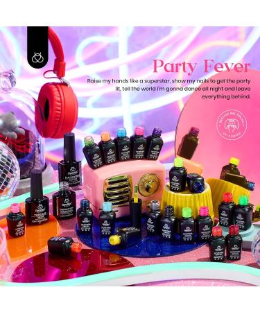 Beetles 20 Colors Gel Nail Art Kit with Base and Top Coat - DIY Spring Summer Manicure Set for Glitter Nails - A-Party Fever Collection - Buy Online on GoSupps.com