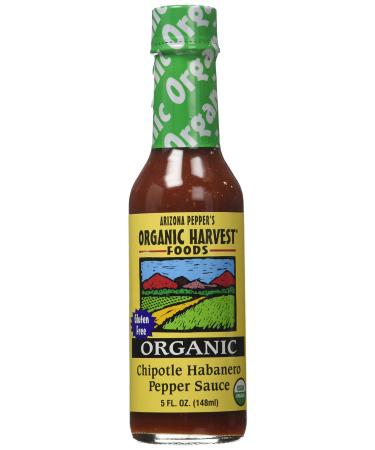 Organic Harvest Arizona Pepper's Chipotle Habanero Pepper Sauce, 5 Ounce (Pack of 12)