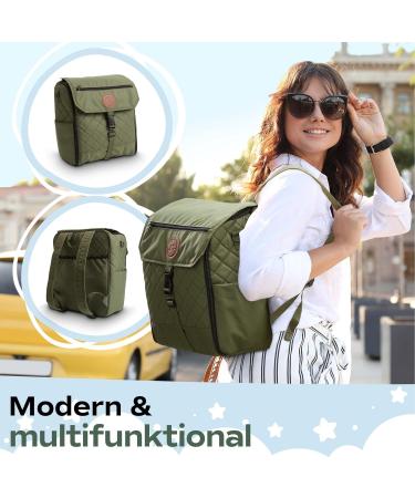 Little AMY Diaper Backpack - Multifunctional Baby Bag with Integrated Diaper Pad Extra Large Capacity & Stroller Attachment - Water-Repellent International Shipping - Buy Online on GoSupps.com