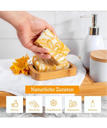 Buy Lubiu Marigold Soap - 100g Handmade Natural Shower & Hand Soap for Men Women & Children | Ideal Solid Soap Gift - Buy Online on GoSupps.com
