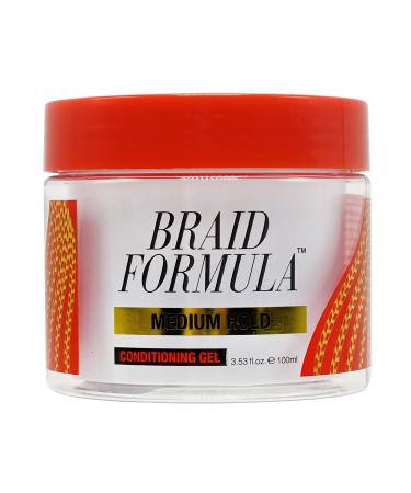 EBIN NEW YORK Braid Formula Conditioning Gel  Medium Hold  3.53oz | Great for Braiding  Twisting  Edges  No Residue  No Flaking  Strong Hold  High Shine  Smoothing with Clean & Aloe Vera Scent 3.53 Fl Oz (Pack of 1)