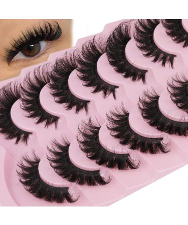 Fox Eye Lashes Mink Fluffy Cat Eye Lashes 6D 20mm Wispy False Eyelashes Dramatic Volume Fake Eyelashes 7 Pairs Pack by EYDEVRO 11G Fluffy Cat Eye