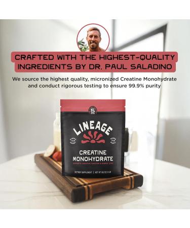 Lineage Provisions Micronized Creatine Monohydrate with Sea Salt - Micronized Creatine Powder for Training & Performance No Artificial Ingredients 90 Servings - Buy Online on GoSupps.com