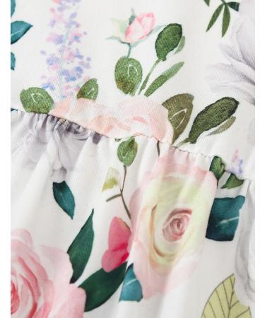 Puseky Toddler Baby Girls Floral Print Dress & Cardigan Set 12-18 Months - Pink - Buy Online on GoSupps.com