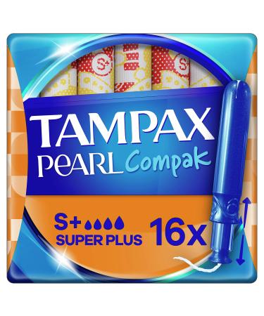 Tampax Compak Pearl Super Plus Tampons Pack of 16